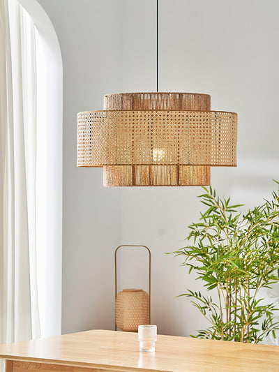 Crigen Concentric Rattan Pendant Light