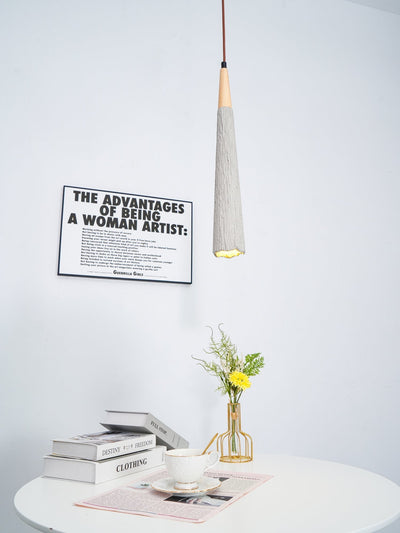 Lirixon Pendant Lamp Concrete Pleated