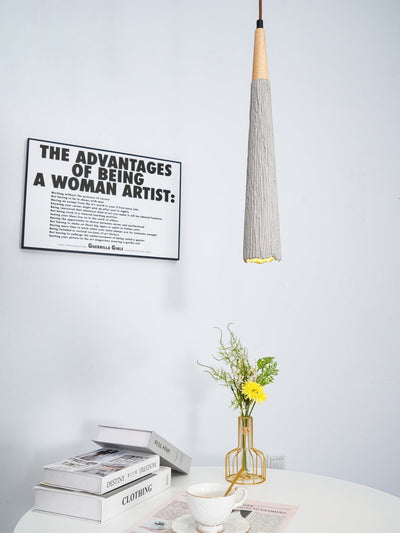 Lirixon Pendant Lamp Concrete Pleated