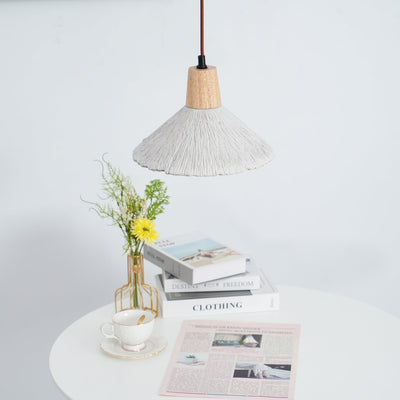 Lirixon Pendant Lamp Concrete Pleated