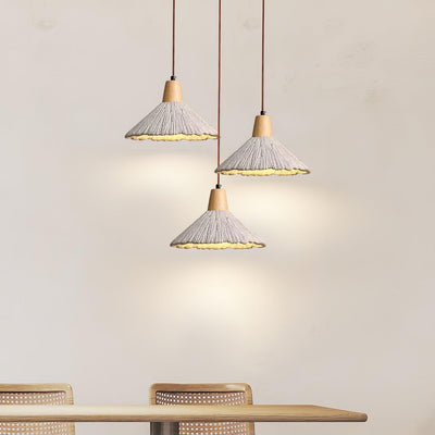 Lirixon Pendant Lamp Concrete Pleated