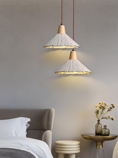 Lirixon Pendant Lamp Concrete Pleated