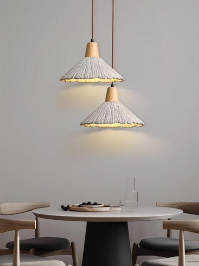 Lirixon Pendant Lamp Concrete Pleated
