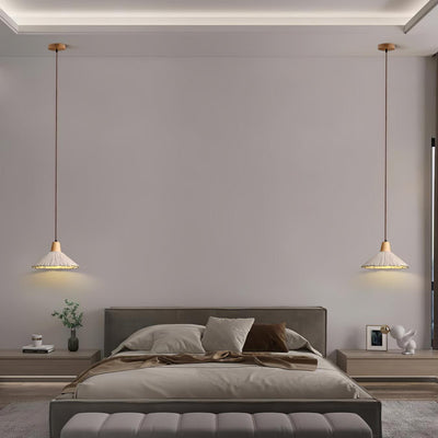 Lirixon Pendant Lamp Concrete Pleated