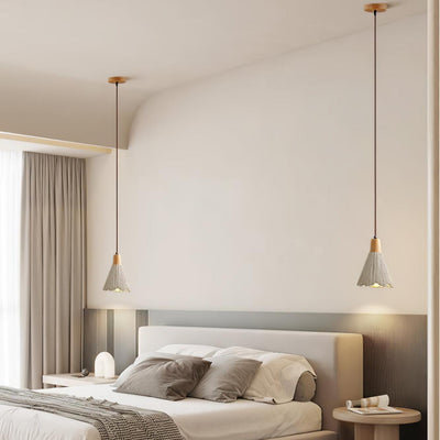 Lirixon Pendant Lamp Concrete Pleated