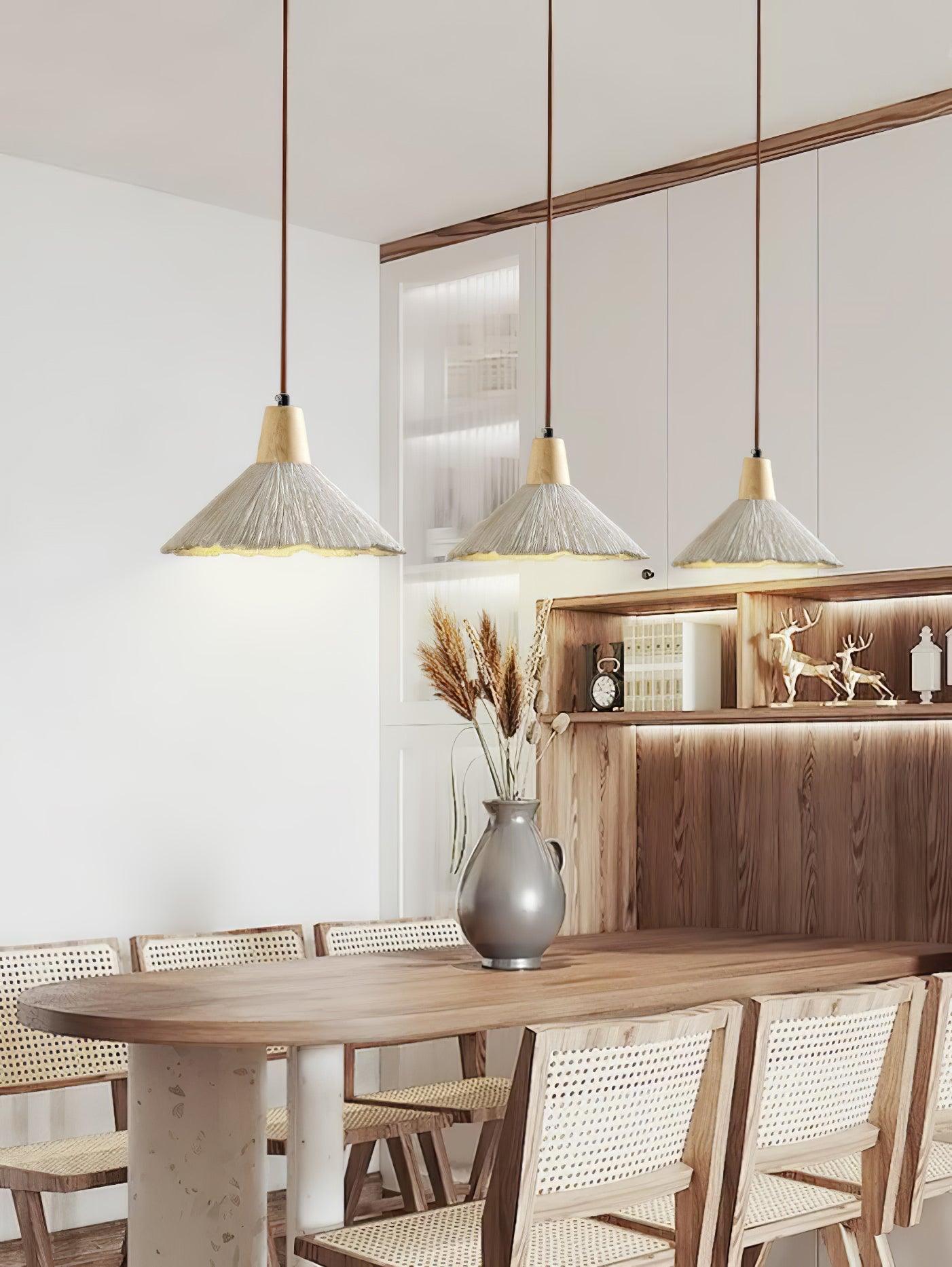 Lirixon Pendant Lamp Concrete Pleated