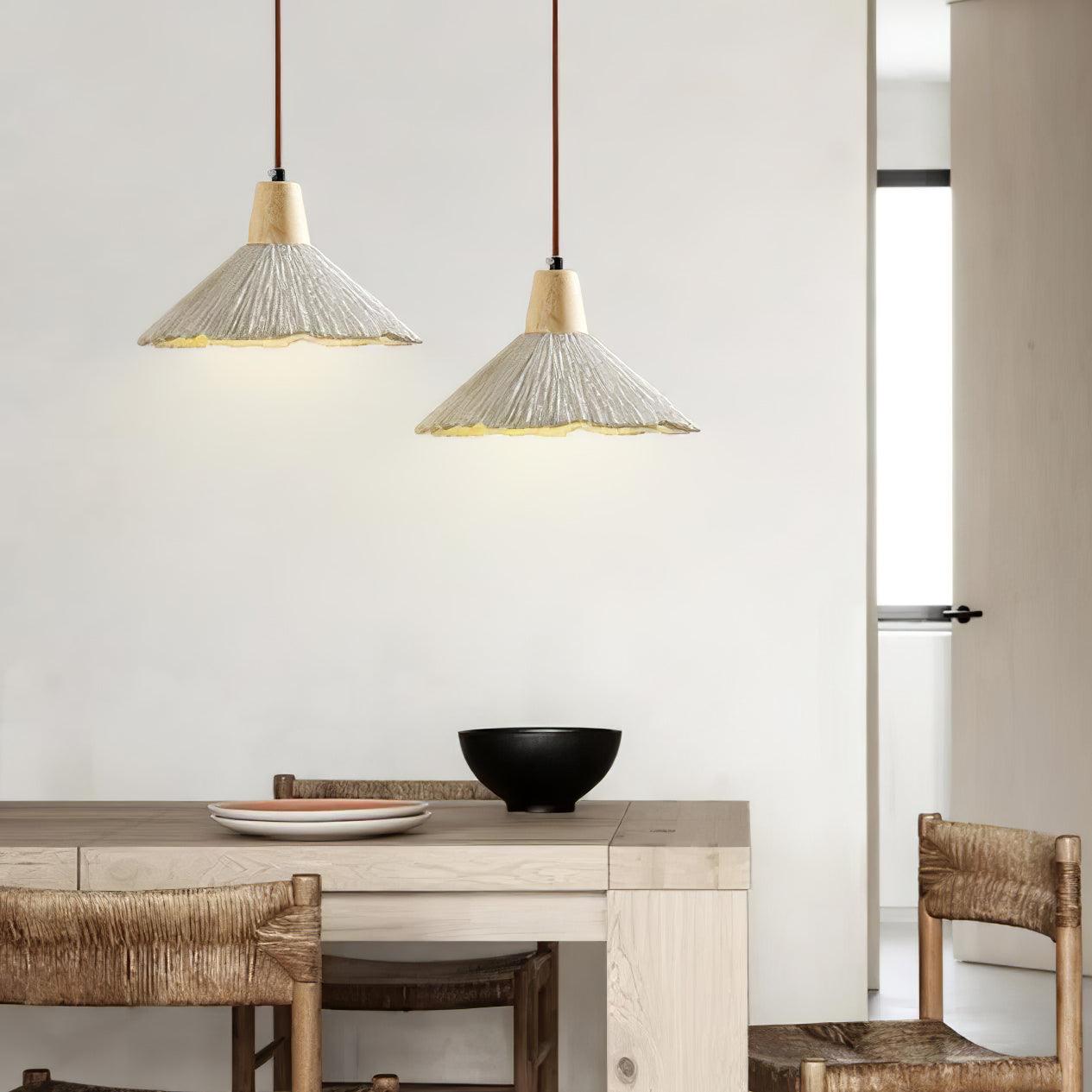 Lirixon Pendant Lamp Concrete Pleated