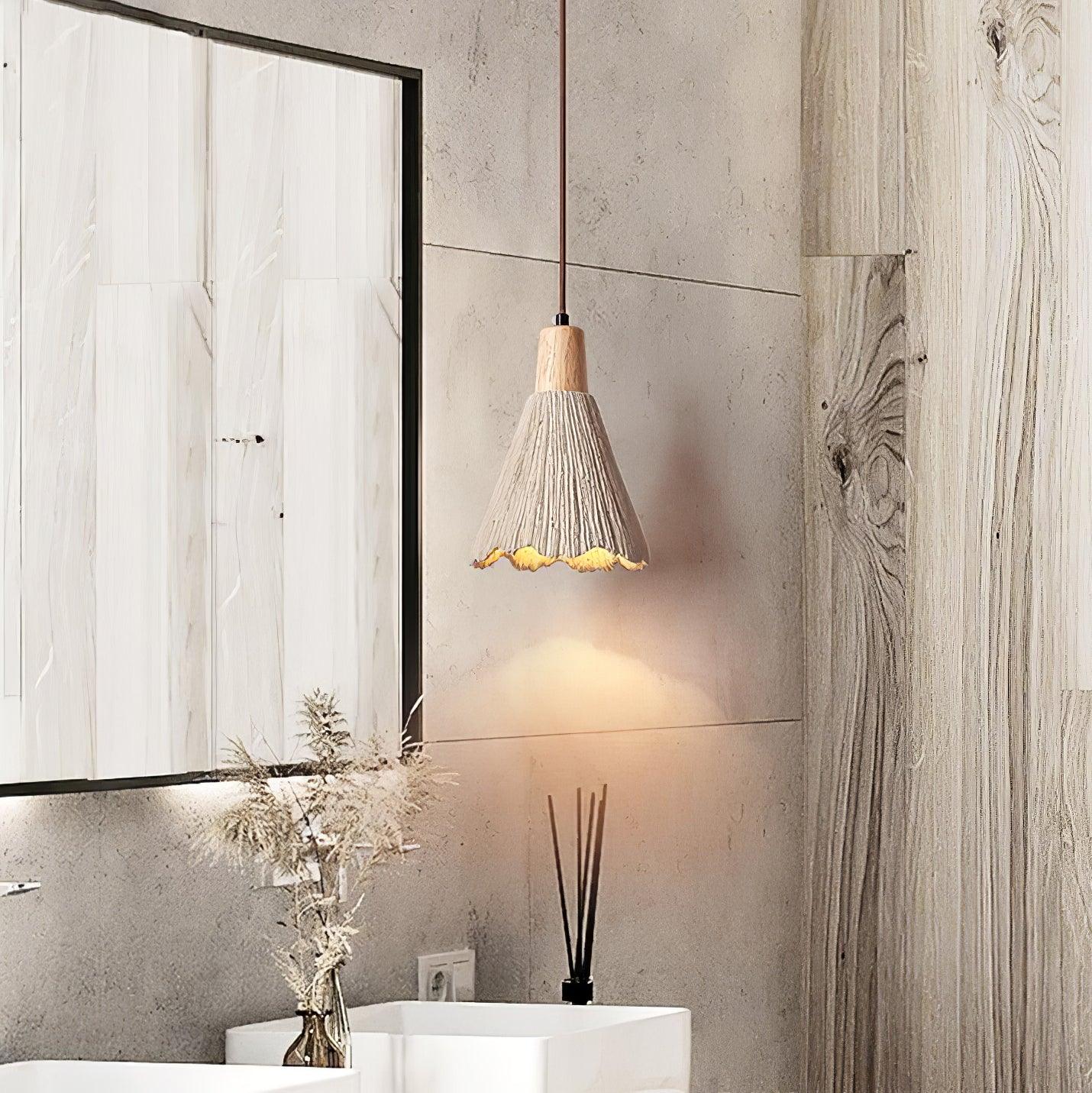 Lirixon Pendant Lamp Concrete Pleated