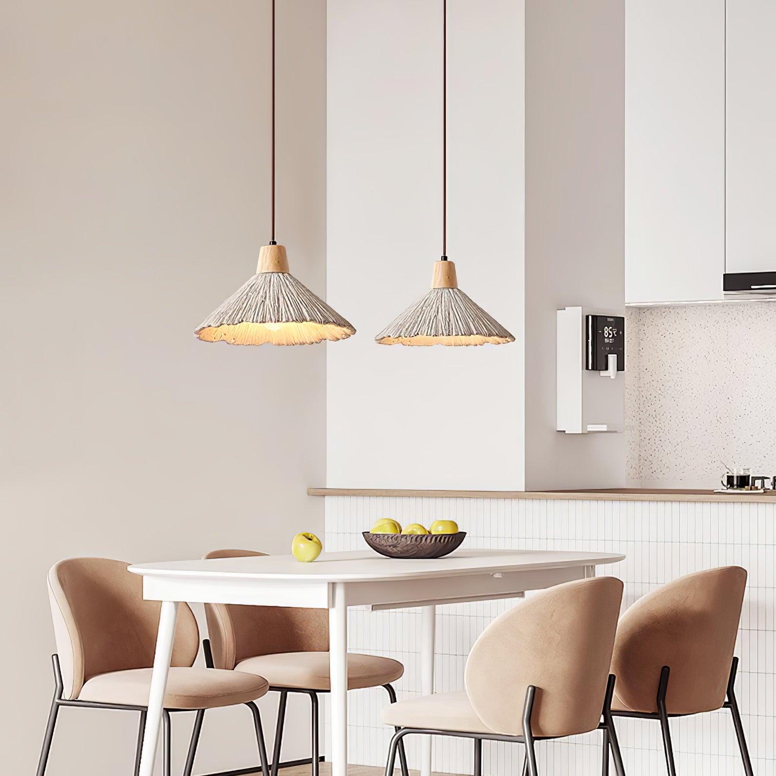 Lirixon Pendant Lamp Concrete Pleated