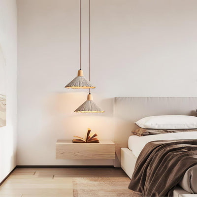 Lirixon Pendant Lamp Concrete Pleated