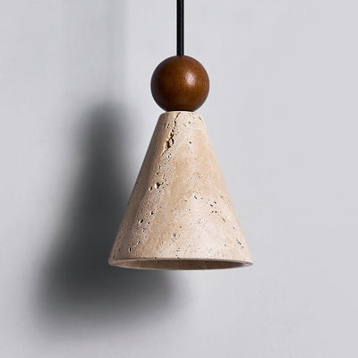 Verholt Cone Wood Bead Wall Sconce