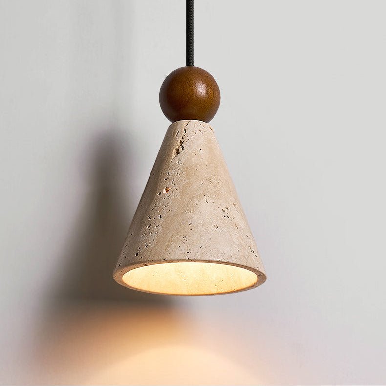 Verholt Cone Wood Bead Wall Sconce