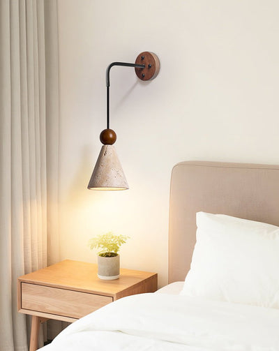 Verholt Cone Wood Bead Wall Sconce