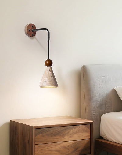Verholt Cone Wood Bead Wall Sconce