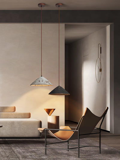 Sura Pendant Lamp Ceramic Cone Rustic Vintage Minimalist