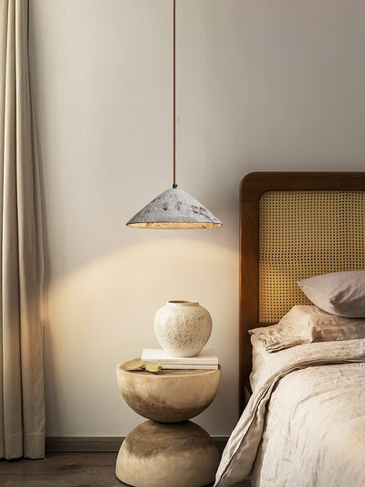 Sura Pendant Lamp Ceramic Cone Rustic Vintage Minimalist