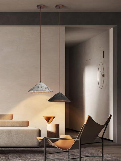 Sura Pendant Lamp Ceramic Cone Rustic Vintage Minimalist