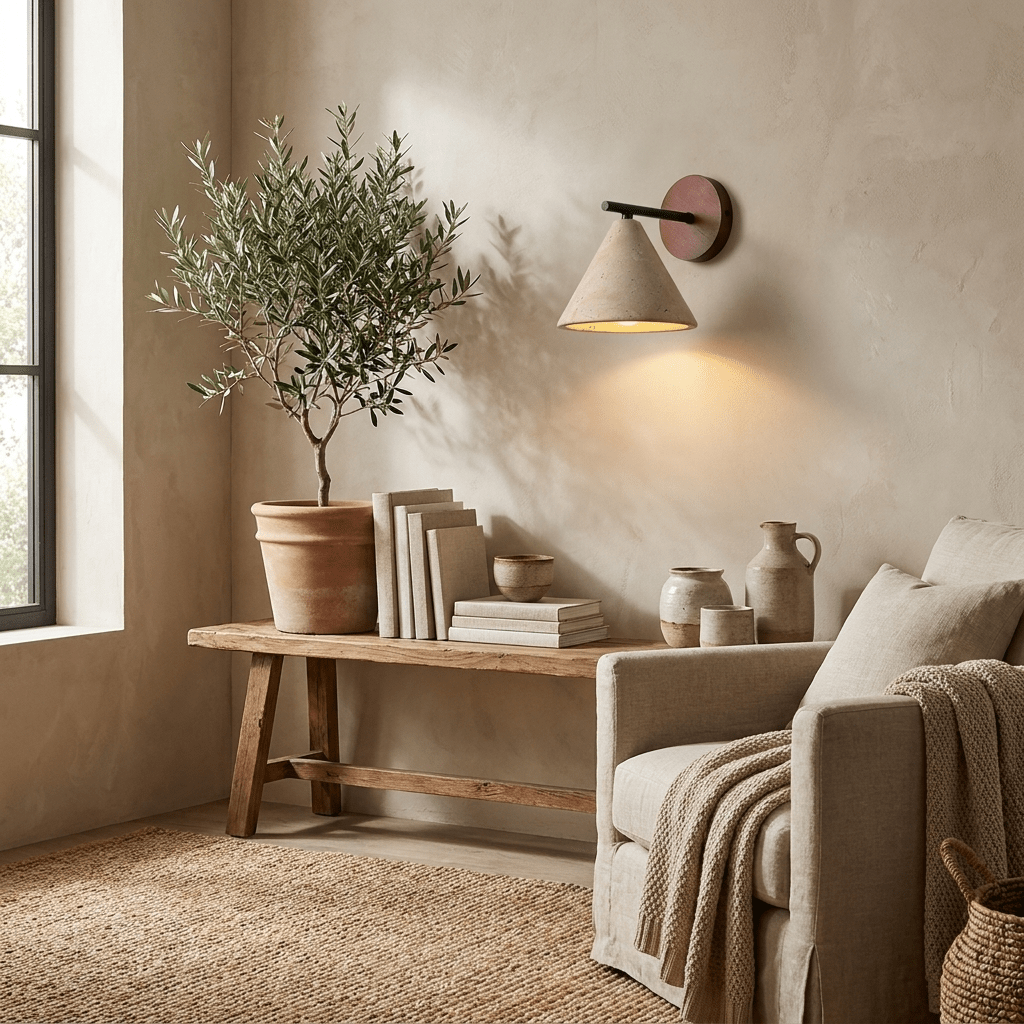 Valorenne Travertine Wall Light