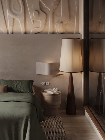 ConeLite Minimalist Wood Conical Floor Lamp