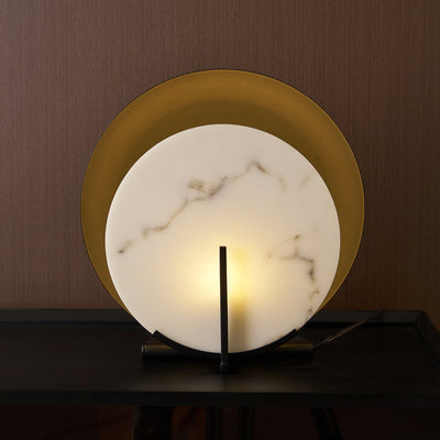 Astix Half Moon Alabaster Table Lamp
