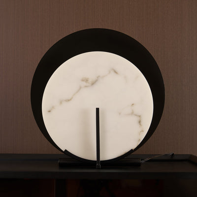 Astix Half Moon Alabaster Table Lamp