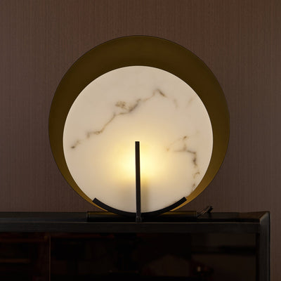 Astix Half Moon Alabaster Table Lamp