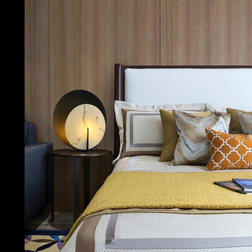 Astix Half Moon Alabaster Table Lamp
