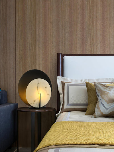 Astix Half Moon Alabaster Table Lamp