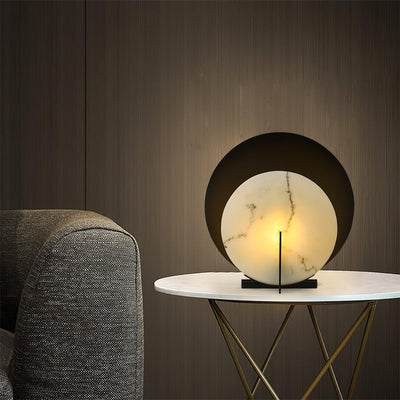 Astix Half Moon Alabaster Table Lamp