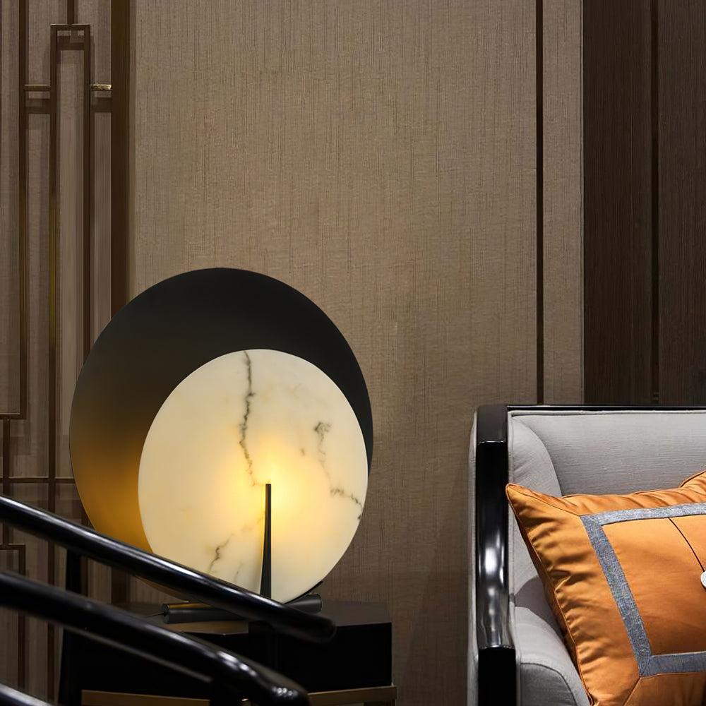 Astix Half Moon Alabaster Table Lamp