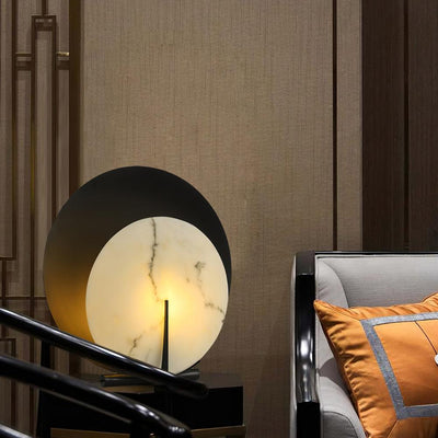 Astix Half Moon Alabaster Table Lamp