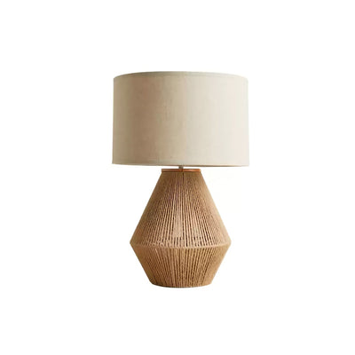 Obsidian Fabric Rustic Table Lamp