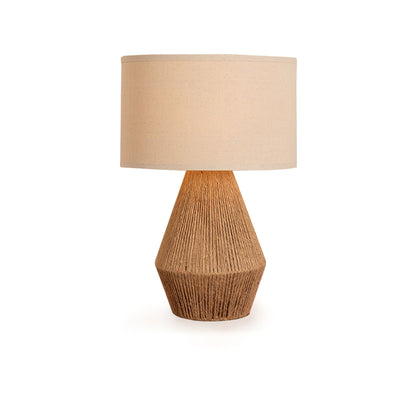 Obsidian Fabric Rustic Table Lamp