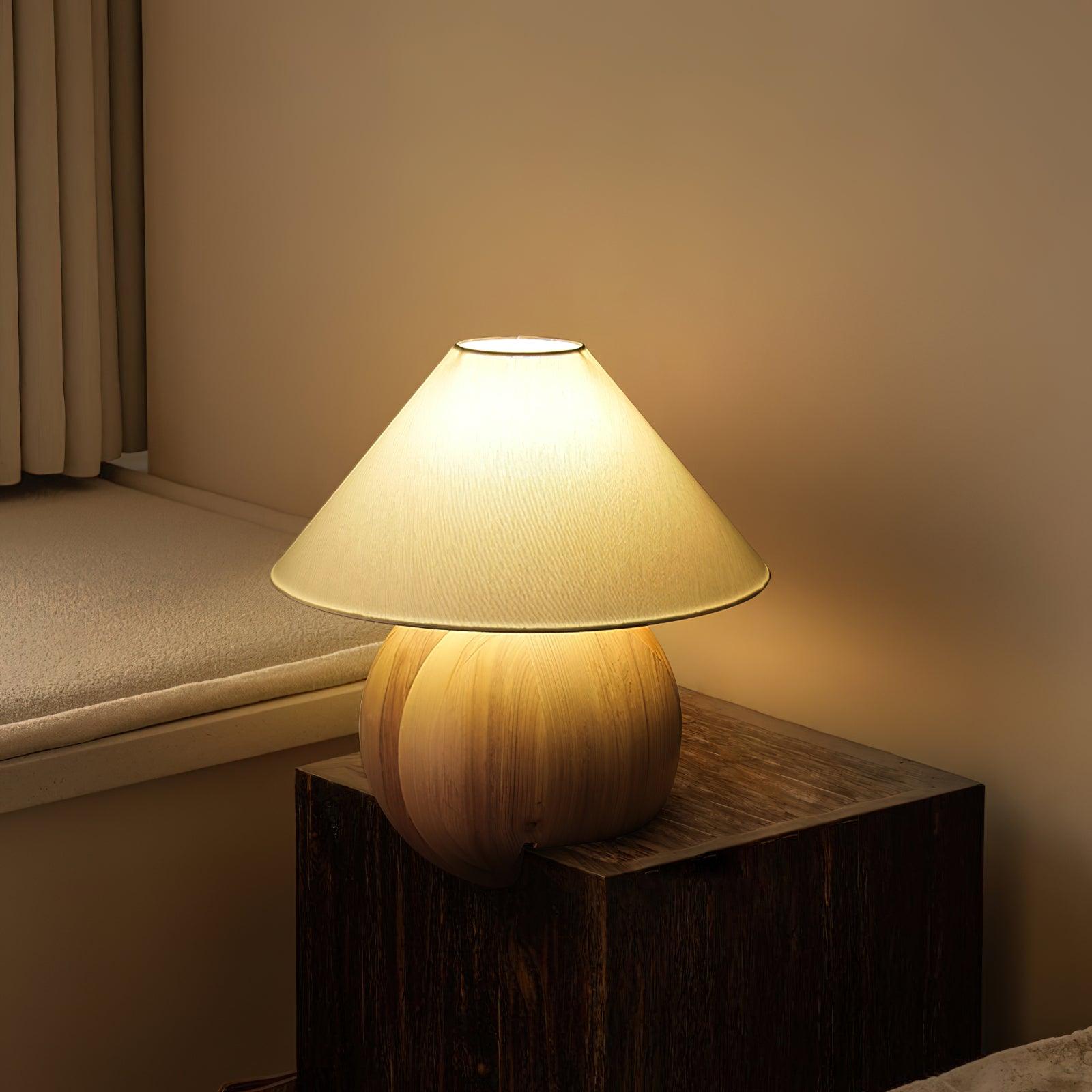 Halise Wood Organic Table Lamp