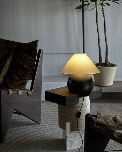 Halise Wood Organic Table Lamp