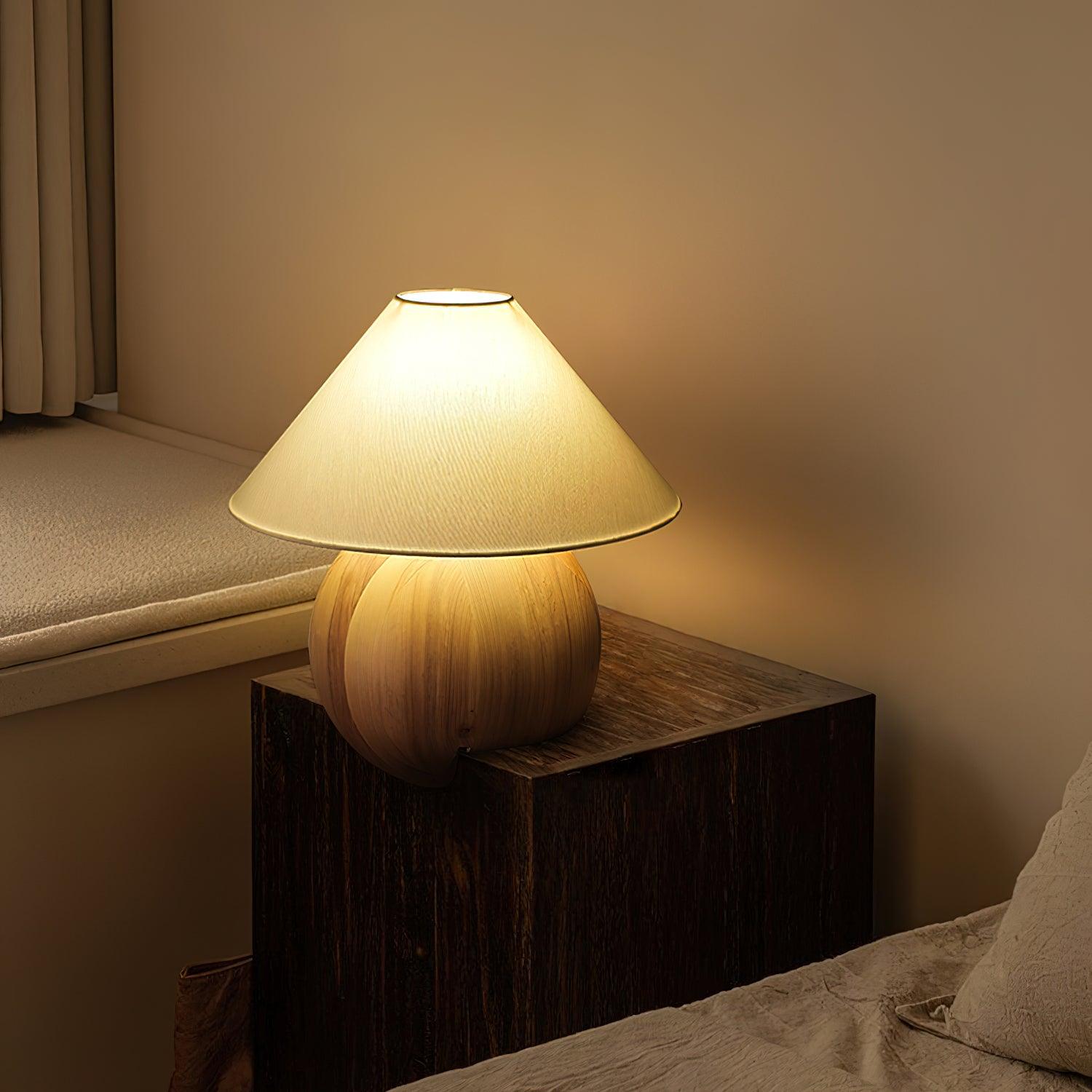 Halise Wood Organic Table Lamp