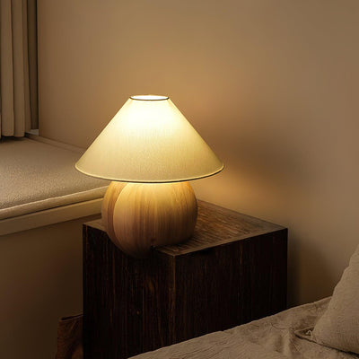 Halise Wood Organic Table Lamp