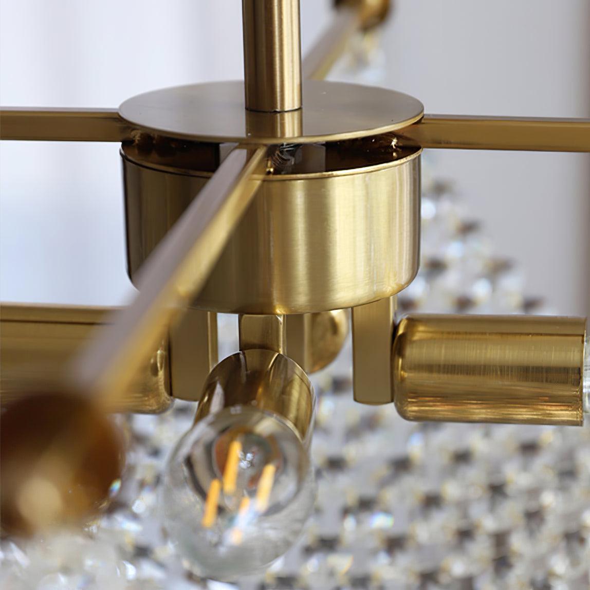 Cilune Chandelier with Crystal Strands and Crystal