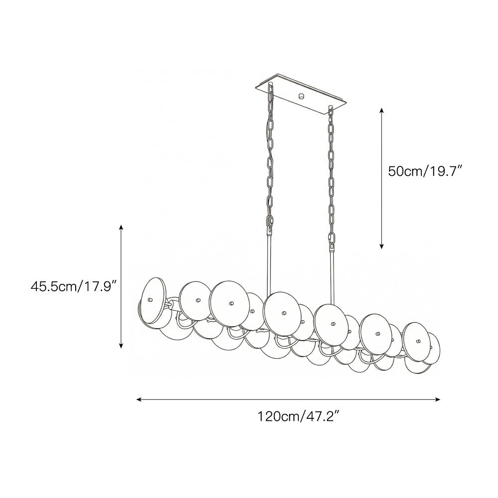 Avenoena Linear Alabaster Chandelier
