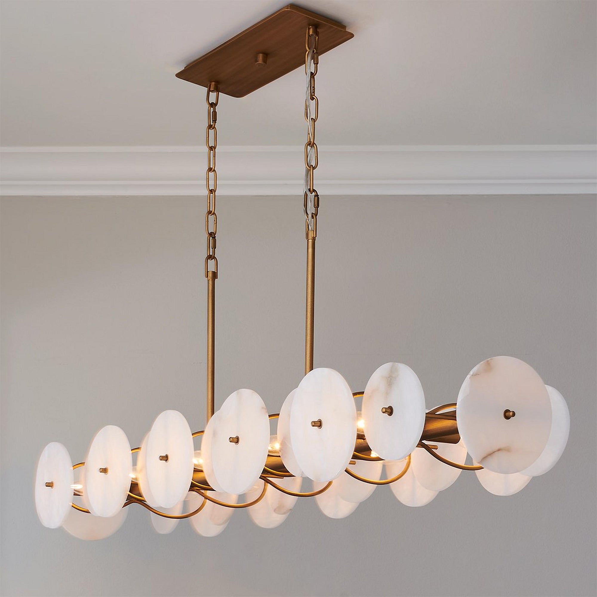 Avenoena Linear Alabaster Chandelier