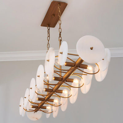 Avenoena Linear Alabaster Chandelier