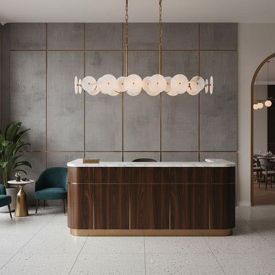 Avenoena Linear Alabaster Chandelier