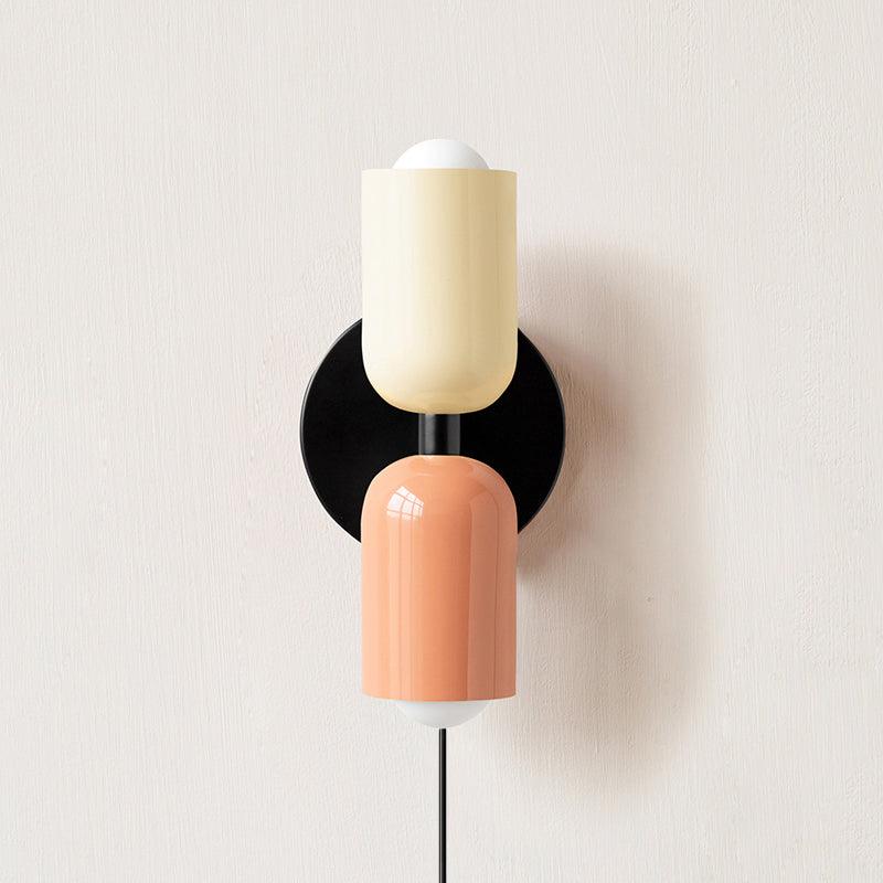 Teriielle Wall Lamp Green Black Minimalist Plug-In