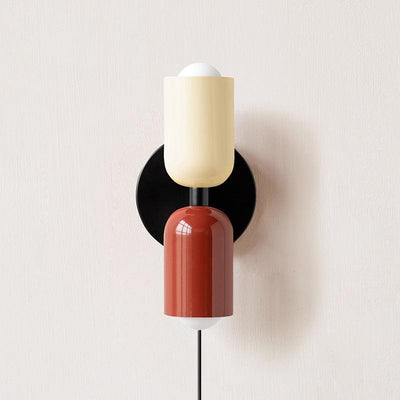 Teriielle Wall Lamp Green Black Minimalist Plug-In
