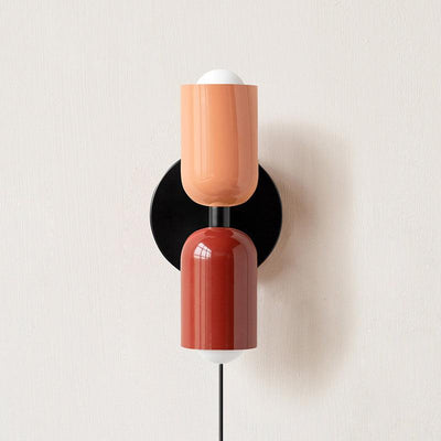 Teriielle Wall Lamp Green Black Minimalist Plug-In