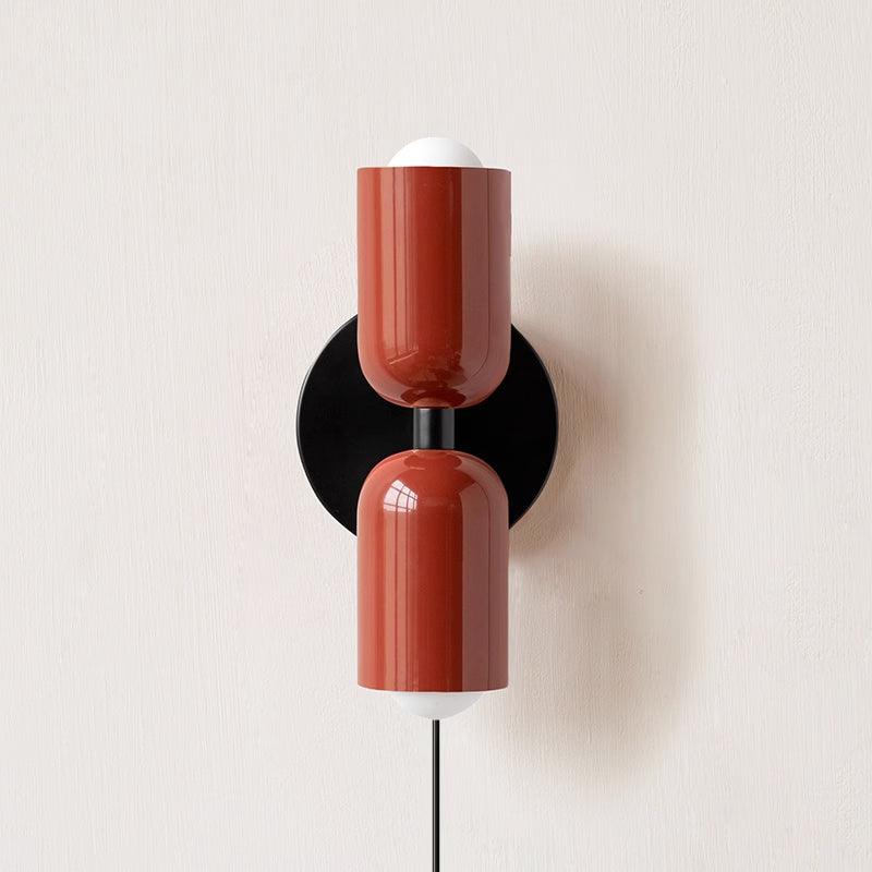 Teriielle Wall Lamp Green Black Minimalist Plug-In