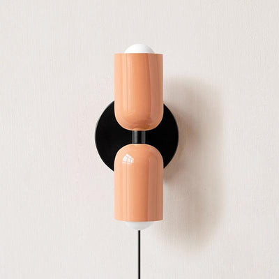 Teriielle Wall Lamp Green Black Minimalist Plug-In