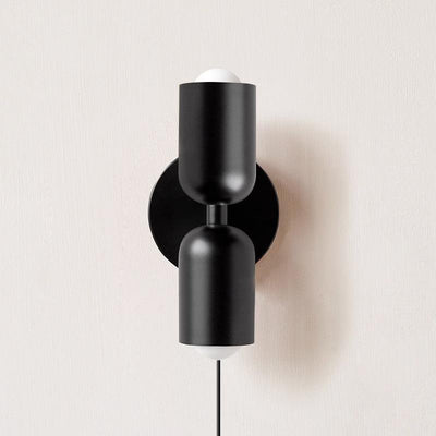 Teriielle Wall Lamp Green Black Minimalist Plug-In