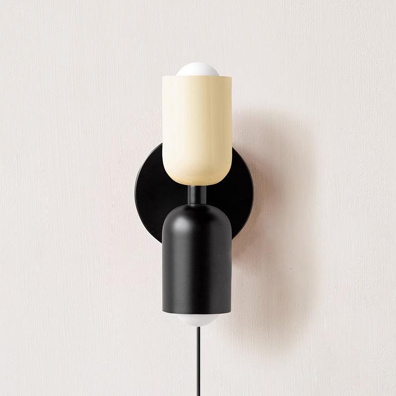 Teriielle Wall Lamp Green Black Minimalist Plug-In
