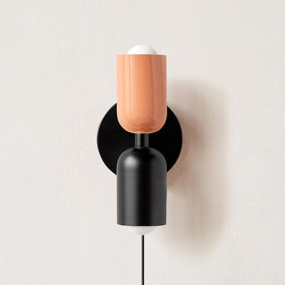 Teriielle Wall Lamp Green Black Minimalist Plug-In